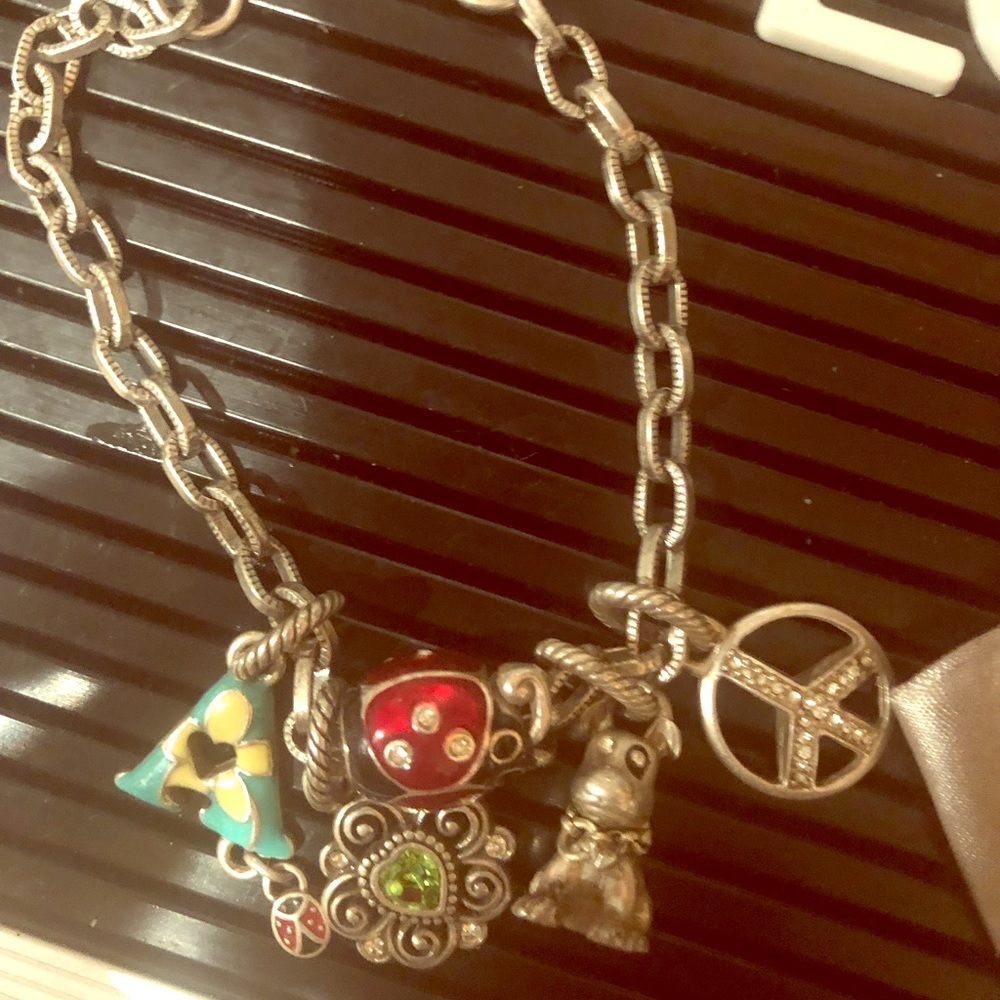 Brighton charm bracelet with numerous charms